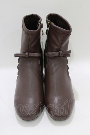 画像: m petit by misako / TT*AMPUリボンSBT S ブラウン H-26-02-20-082-LO-SH-NS-ZH