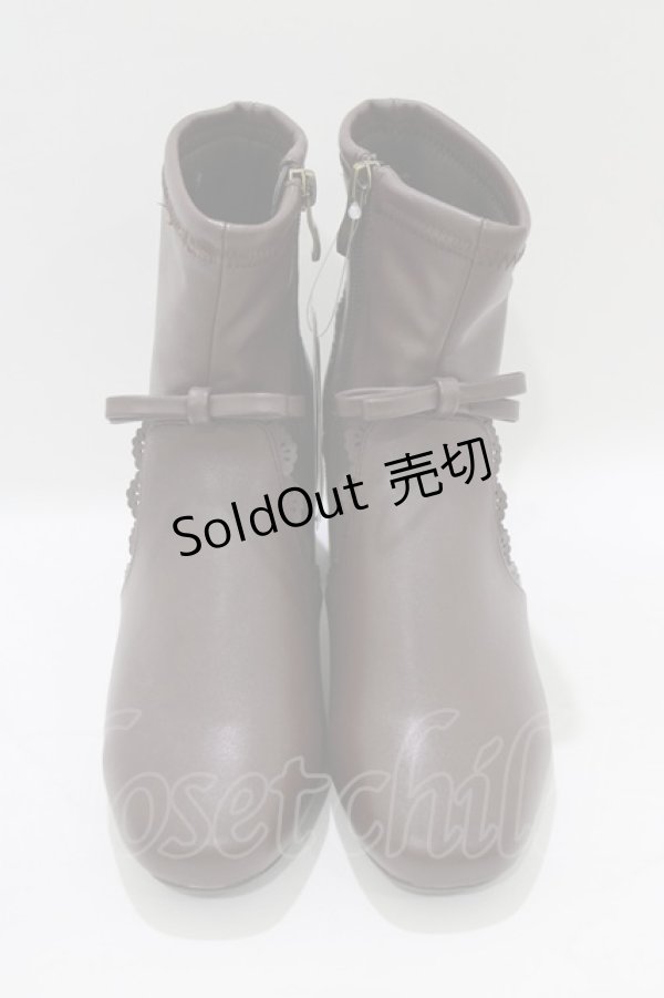 画像1: m petit by misako / TT*AMPUリボンSBT S ブラウン H-26-02-20-082-LO-SH-NS-ZH (1)