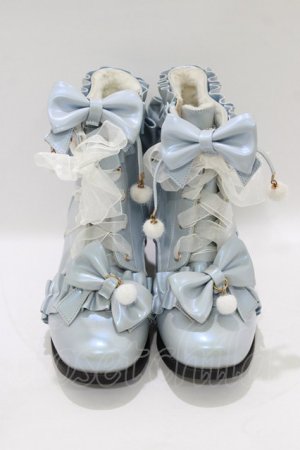 画像: 母家（海外ロリータブランド） / ショートブーツ 22.5cm ブルー H-26-02-20-083-PU-BG-NS-ZH