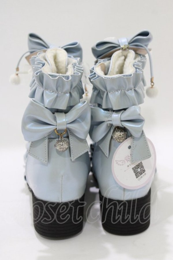 画像3: 母家（海外ロリータブランド） / ショートブーツ 22.5cm ブルー H-26-02-20-083-PU-BG-NS-ZH (3)