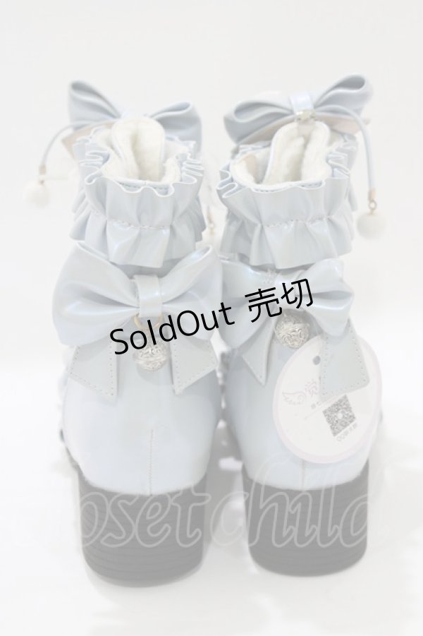 画像3: 母家（海外ロリータブランド） / ショートブーツ 22.5cm ブルー H-26-02-20-083-PU-BG-NS-ZH (3)