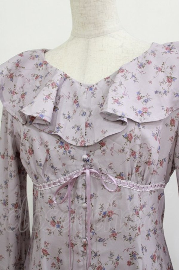 画像4: Ank Rouge / 花柄ロングワンピース M ラベンダー H-26-02-20-009-CA-OP-NS-ZH (4)