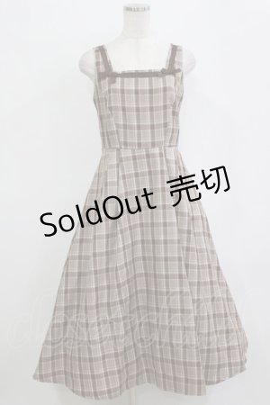 画像: m petit by misako / AMCHKスクエアネックジャンパースカート S ブラウン H-26-02-20-011-LO-OP-NS-ZH