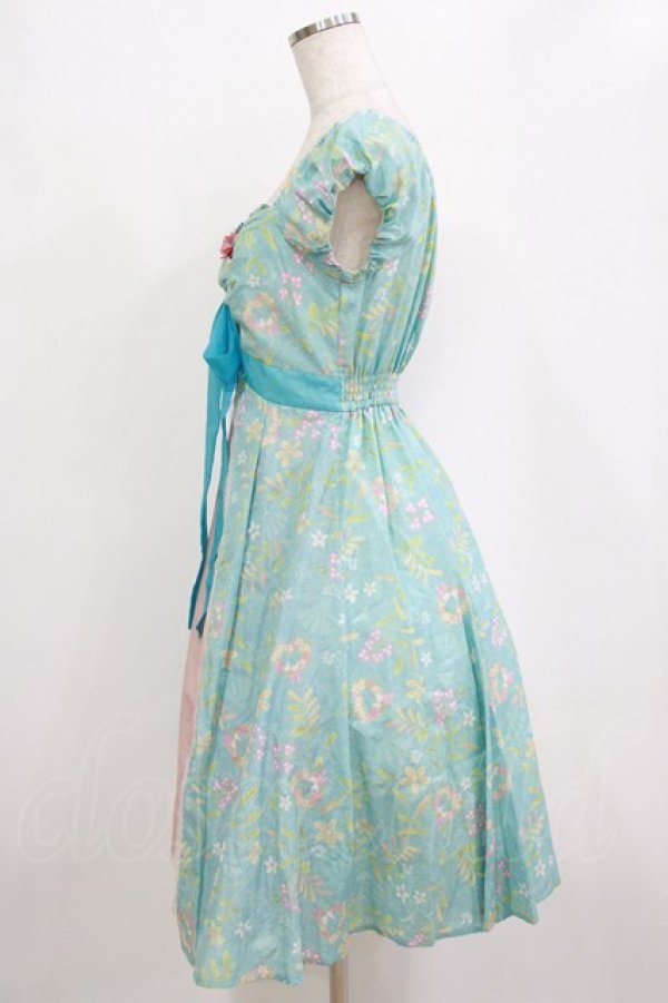 画像2: Secret Honey / HowYouKnowワンピース(ディズニープリンセスver) Free ブルーグリーン H-26-02-20-017-CA-OP-NS-ZH (2)