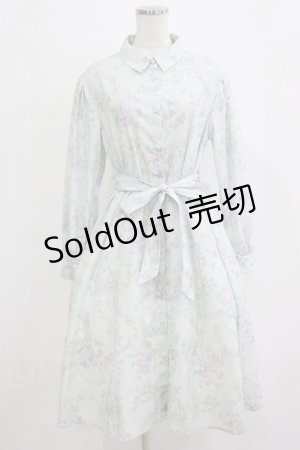 画像: axes femme POETIQUE / ヴィンテージフラワーワンピース M ブルー H-26-02-21-025-AX-OP-NS-ZH