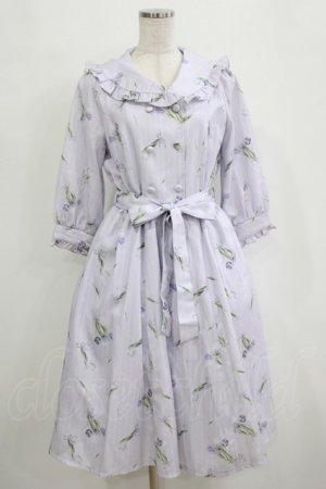 画像: axes femme POETIQUE / チューリップストライプワンピース M ラベンダー H-26-02-21-027-AX-OP-NS-ZH