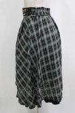 画像2: axes femme / 裾プリーツチェック柄スカート M グリーン H-26-02-21-035-AX-SK-NS-ZH (2)