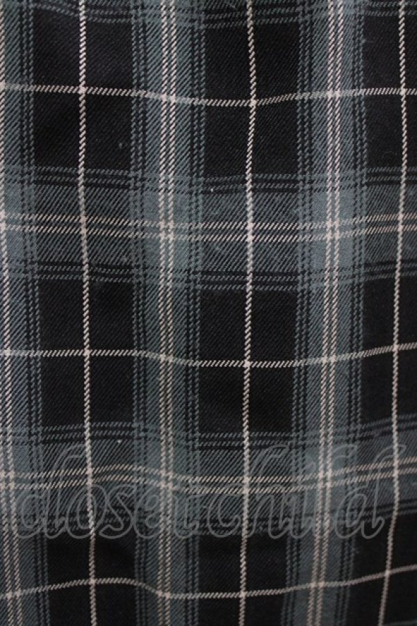 画像4: axes femme / 裾プリーツチェック柄スカート M グリーン H-26-02-21-035-AX-SK-NS-ZH (4)