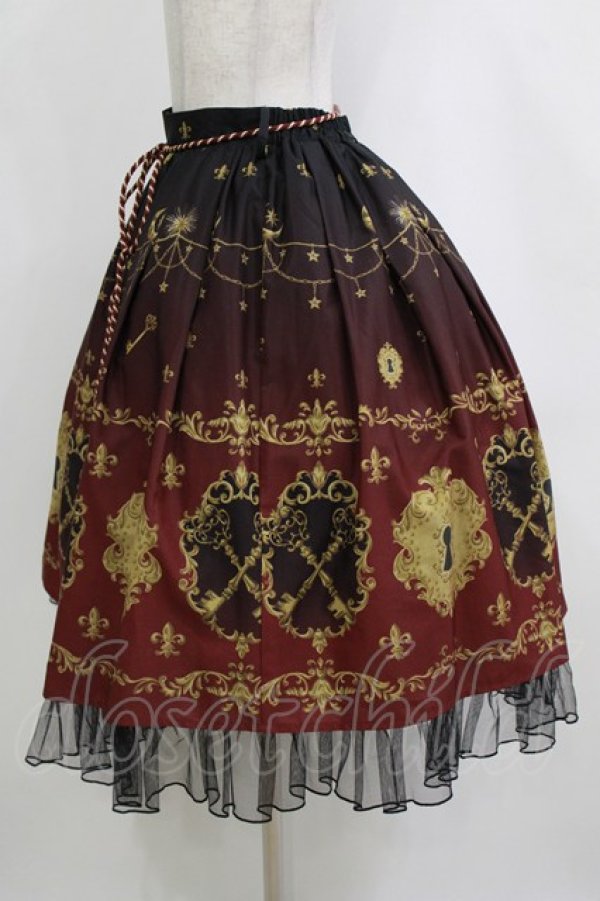 画像2: axes femme kawaii / 鍵柄スカート M ブラック H-26-02-21-004-AX-SK-NS-ZH (2)