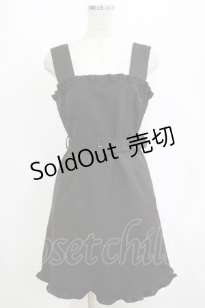 画像: Ank Rouge / ベルト付きジャンパースカート M ブラック H-26-02-21-040-CA-OP-NS-ZH