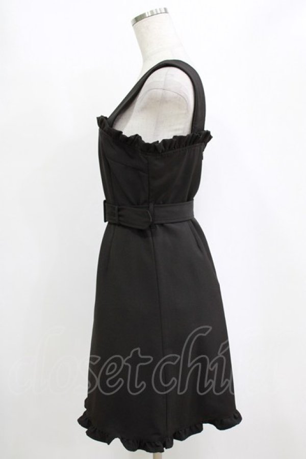 画像2: Ank Rouge / ベルト付きジャンパースカート M ブラック H-26-02-21-040-CA-OP-NS-ZH (2)