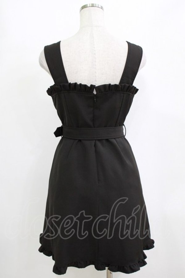 画像3: Ank Rouge / ベルト付きジャンパースカート M ブラック H-26-02-21-040-CA-OP-NS-ZH (3)