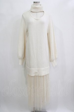 画像: EATME / チュールドッキングニットワンピース Free オフ H-26-02-21-042-LO-OP-NS-ZH