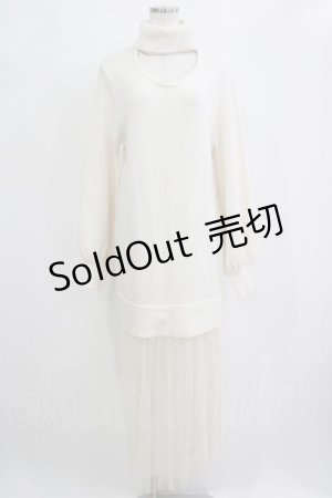 画像: EATME / チュールドッキングニットワンピース Free オフ H-26-02-21-042-LO-OP-NS-ZH