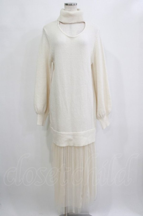 画像1: EATME / チュールドッキングニットワンピース Free オフ H-26-02-21-042-LO-OP-NS-ZH (1)