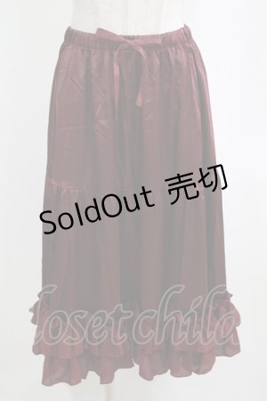 画像: axes femme kawaii / ミディフリルペチスカート M ワイン H-26-02-21-046-AX-SK-NS-ZH