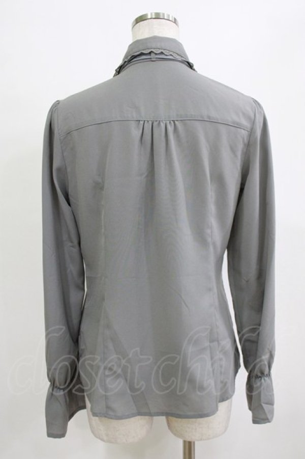 画像3: axes femme / ラッフルフリルブラウス M グレー H-26-02-21-047-AX-BL-NS-ZH (3)