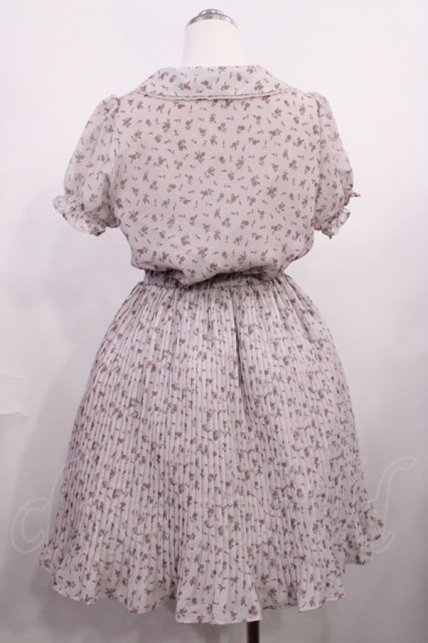 画像2: Ank Rouge / PetitRoseプリーツシフォンワンピース M ピンク H-26-02-21-1006-CA-OP-NS-ZH (2)