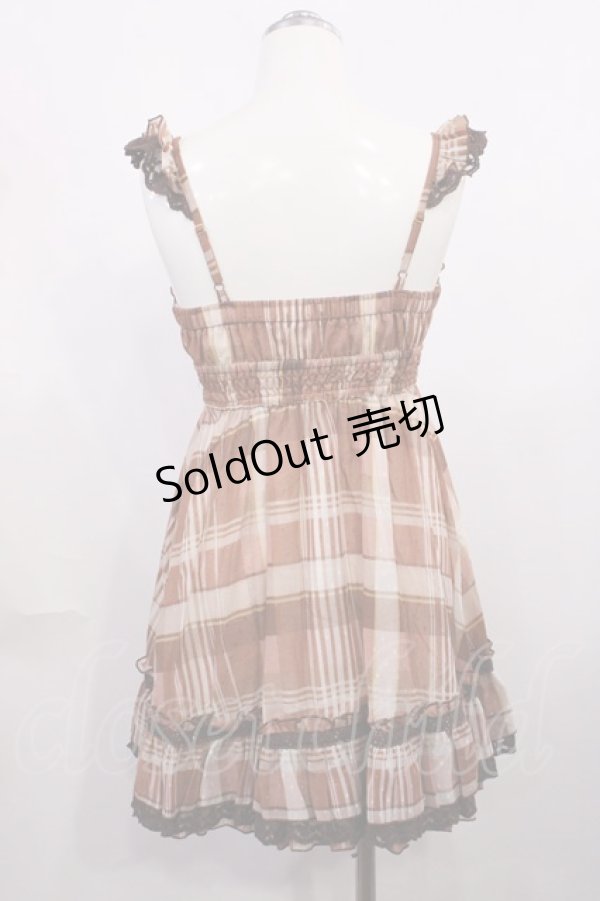 画像2: LIZ LISA / チェックベビードール Free ブラウン H-26-02-21-1008-LO-OP-NS-ZH (2)