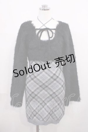 画像: Bubbles / チェックシャギーカーデワンピース M グレー H-26-02-21-1010-CA-OP-NS-ZH