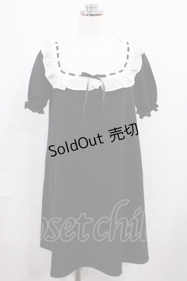 画像1: Ank Rouge / ヨーク切替カットワンピース M ブラック H-26-02-21-1013-CA-OP-NS-ZH (1)