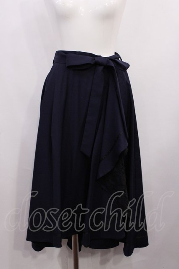 画像1: axes femme / ラッフルフリルスカート M ネイビー H-26-02-21-1016-AX-SK-NS-ZH (1)