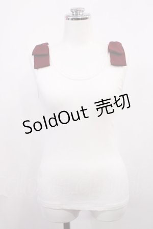 画像: Amavel / 肩リボンタンクトップ Free オフ H-26-02-21-1017-CA-TO-NS-ZH