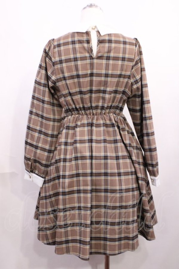 画像2: Amavel / チェックワンピース Free ベージュ H-26-02-21-1002-CA-OP-NS-ZH (2)