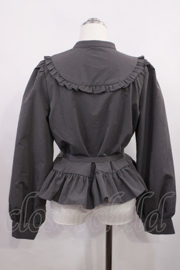 画像2: FLC / MINA*ペプラムブラウス L グレー H-26-02-21-1018-EL-BL-NS-ZH (2)