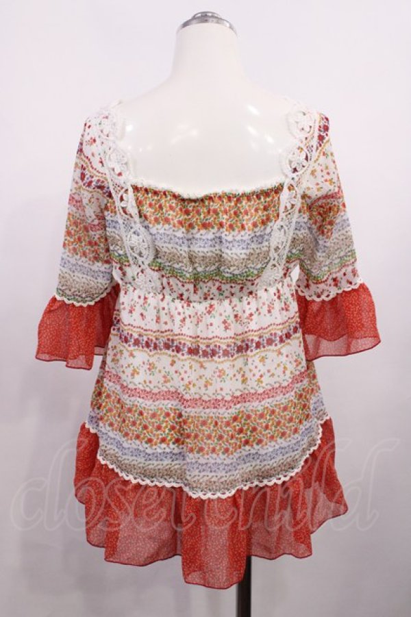 画像2: LIZ LISA / ボーダーシフォントップス Free オフ H-26-02-21-1019-LO-TO-NS-ZH (2)