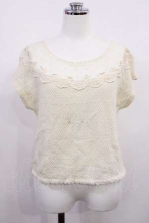 画像: LIZ LISA / ドットチュール切替カットソー Free 生成り H-26-02-21-1021-LO-TO-NS-ZH