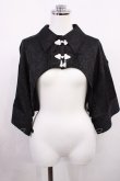 画像1: axes femme / チャイナ釦ショートボレロブラウス Free ブラック H-26-02-21-1024-AX-TO-NS-ZH (1)