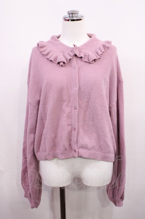 画像1: merry jenny / bearフリルカラーカーディガン Free ピンク H-26-02-21-1027-LO-TO-AK-ZH (1)