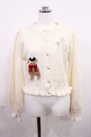 画像: axes femme kawaii / ロイヤルベアーズニットカーディガン M アイボリー H-26-02-21-1028-AX-TO-YZ-ZH