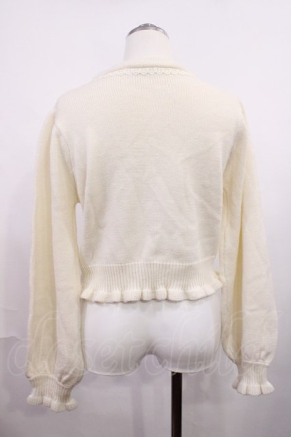 画像2: axes femme kawaii / ロイヤルベアーズニットカーディガン M アイボリー H-26-02-21-1028-AX-TO-YZ-ZH (2)