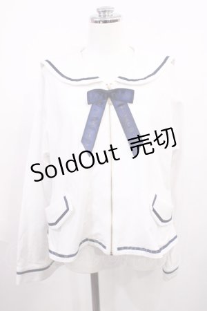 画像: Amavel / Crown Emblem セーラーフードポンチョパーカー Free オフ/ネイビー H-26-02-21-1031-CA-TO-NS-ZH