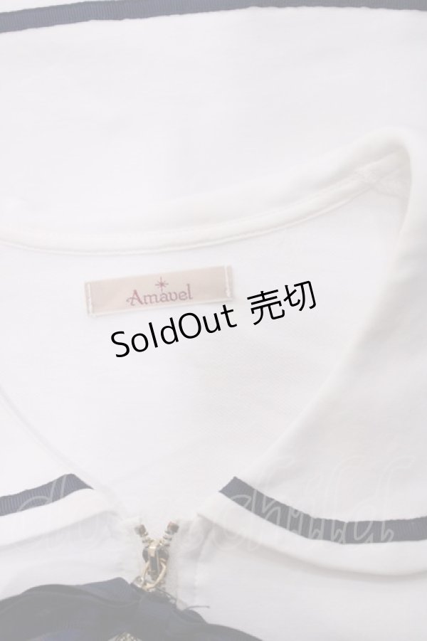 画像6: Amavel / Crown Emblem セーラーフードポンチョパーカー Free オフ/ネイビー H-26-02-21-1031-CA-TO-NS-ZH (6)