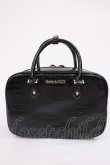画像1: Maison de FLEUR / クロコ型押しバッグ  ブラック H-26-02-21-1034-LO-BG-YZ-ZH (1)