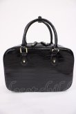 画像2: Maison de FLEUR / クロコ型押しバッグ  ブラック H-26-02-21-1034-LO-BG-YZ-ZH (2)