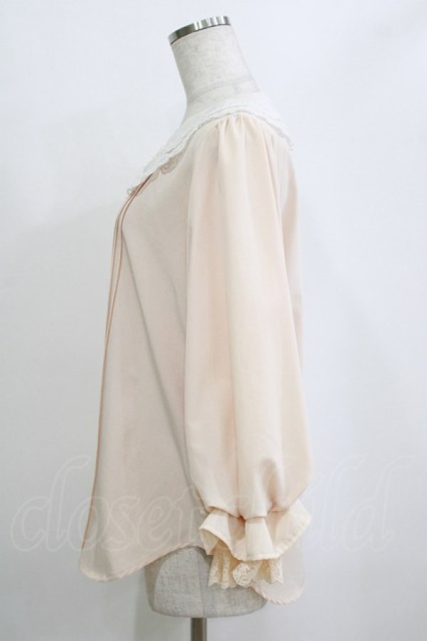 画像2: axes femme POETIQUE / スカラップ刺繍襟ブラウス M ピンク H-26-02-21-051-AX-TO-NS-ZH (2)