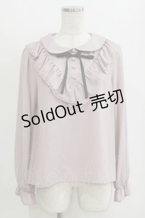 画像: Ank Rouge / Vフリルブラウス M ピンク H-26-02-21-052-CA-BL-NS-ZH