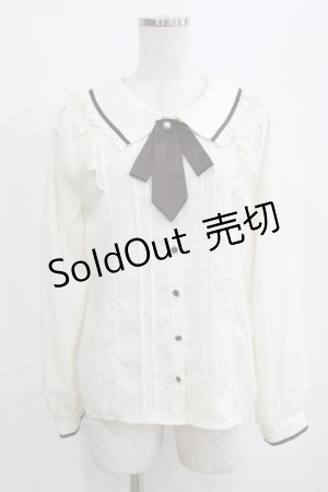 画像: axes femme POETIQUE / タイ付きピンタックブラウス M 生成り H-26-02-21-053-AX-BL-NS-ZH