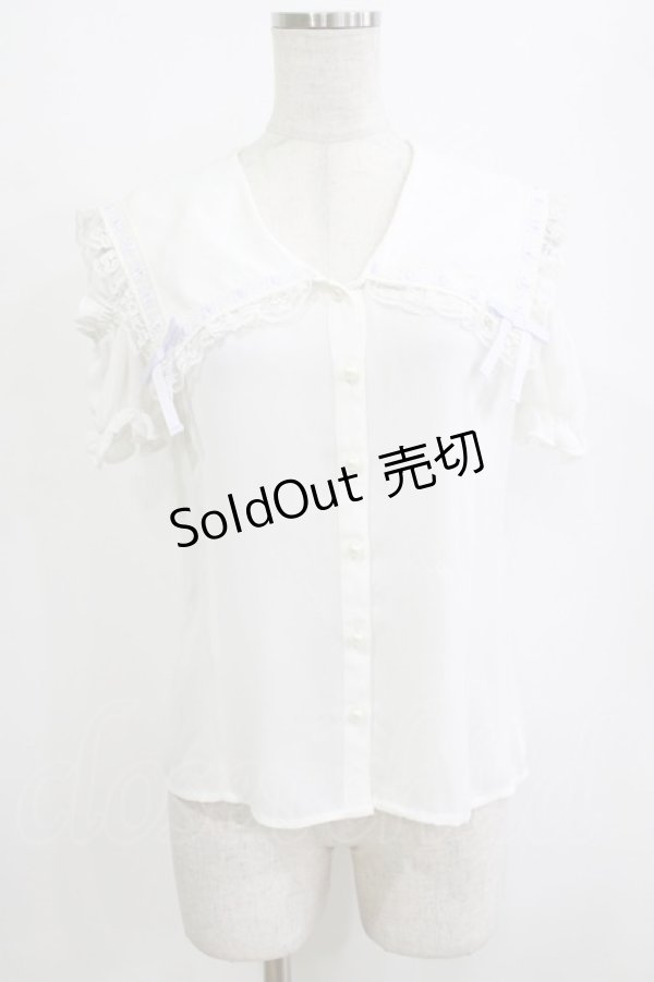 画像1: Ank Rouge / はしごレースブラウス M オフ/ラベンダー H-26-02-21-055-CA-BL-NS-ZH (1)