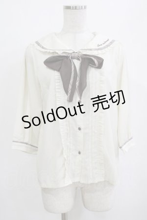 画像: axes femme / パイピングデザインブラウス M 生成り H-26-02-21-060-AX-BL-NS-ZH