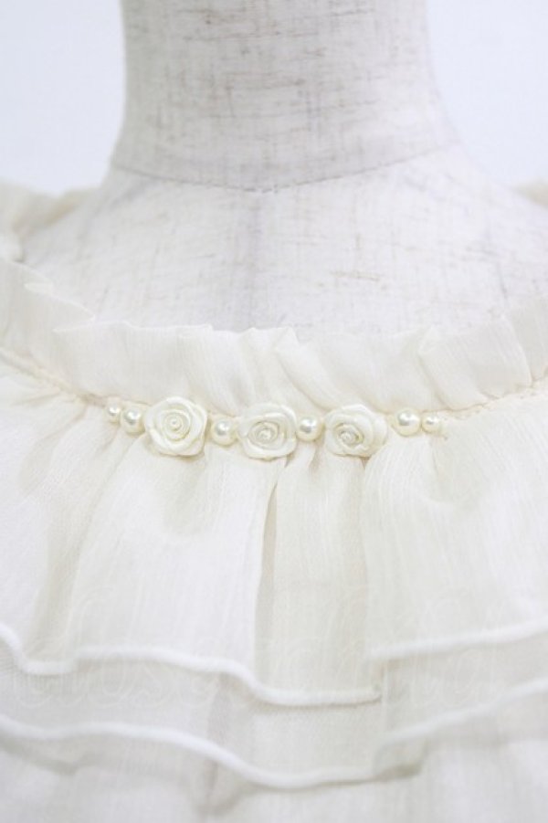 画像4: axes femme POETIQUE / 巻き薔薇シフォンブラウス M オフ H-26-02-21-061-AX-BL-NS-ZH (4)