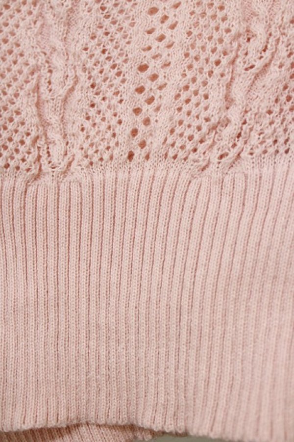 画像4: axes femme / 透かし編みニットカーデ M ピンク H-26-02-21-063-AX-TO-NS-ZH (4)