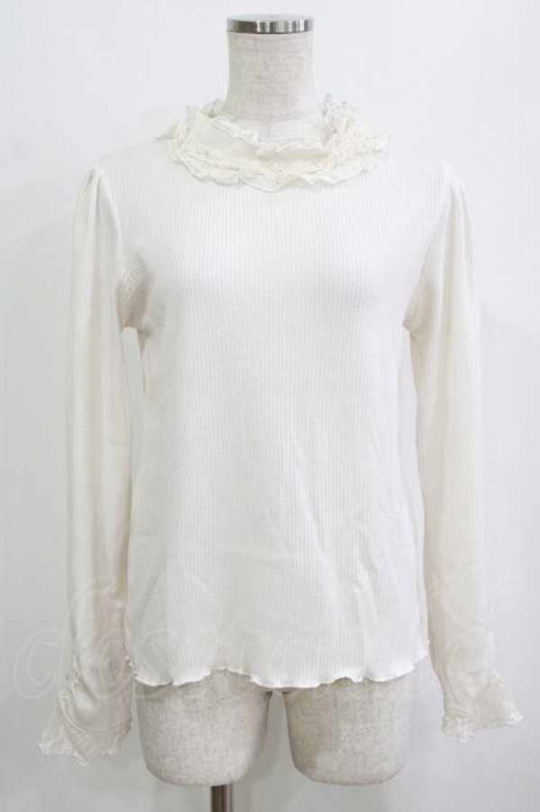 画像1: axes femme / フリルカットプルオーバー M オフ H-26-02-21-064-AX-TO-NS-ZH (1)