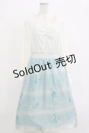 画像: axes femme / アリエル/ワンピース M オフ/ブルー H-26-02-21-007-AX-OP-NS-ZH