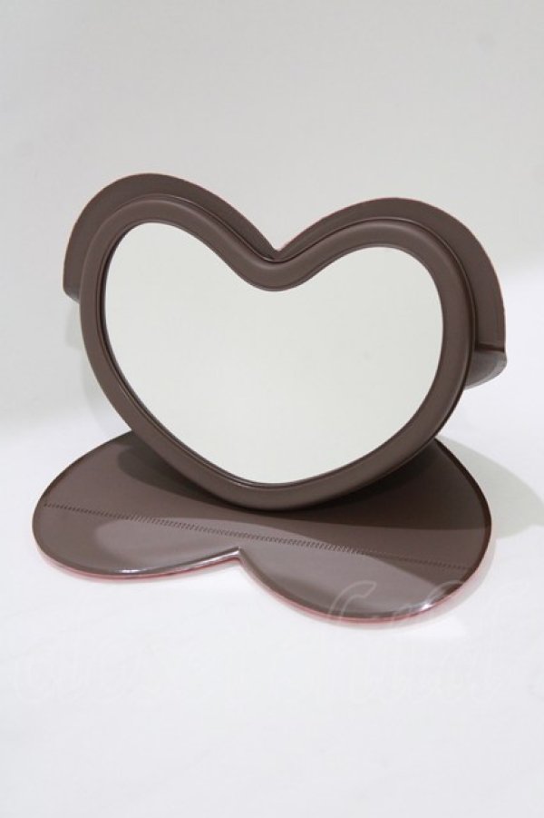 画像2: BABY,THE STARS SHINE BRIGHT / ドットリボンデコレーションハートミラー  ピンク H-26-02-21-068-BA-ZA-NS-ZH (2)