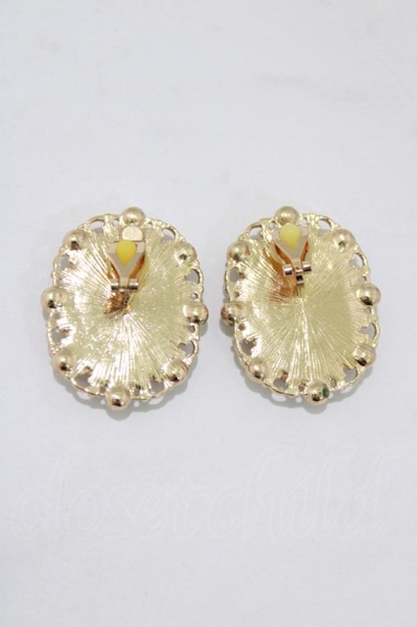 画像2: m petit by misako / AMフラワーイヤリング  ブラック H-26-02-21-069-LO-AC-NS-ZH (2)